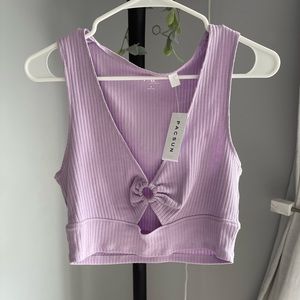 pacsun new purple crop tank